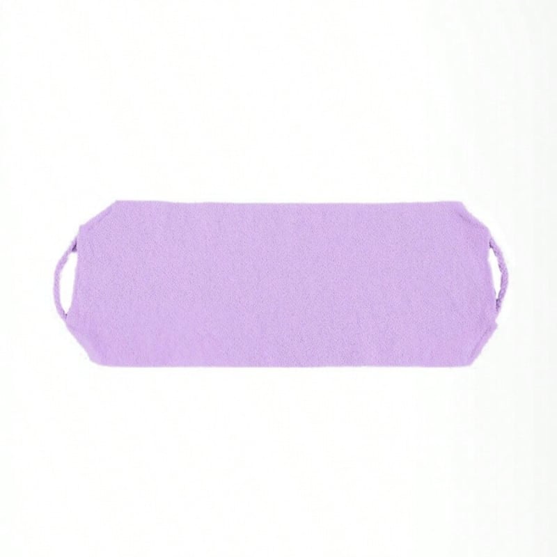 Nylon fürdőlepedőkből álló három darabos készlet hátmosó kefével, dobozban 200 darab