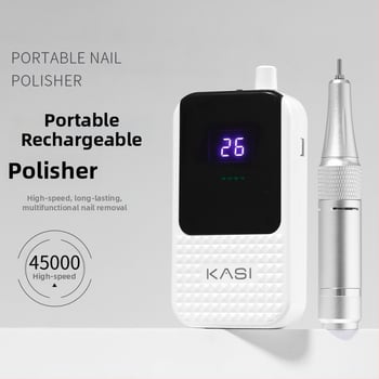 Kasi Manikűr hordozható, újratölthető elektromos csiszoló toll a műköröm eltávolítására és a holt bőr eltávolítására – kisméretű otthoni modell