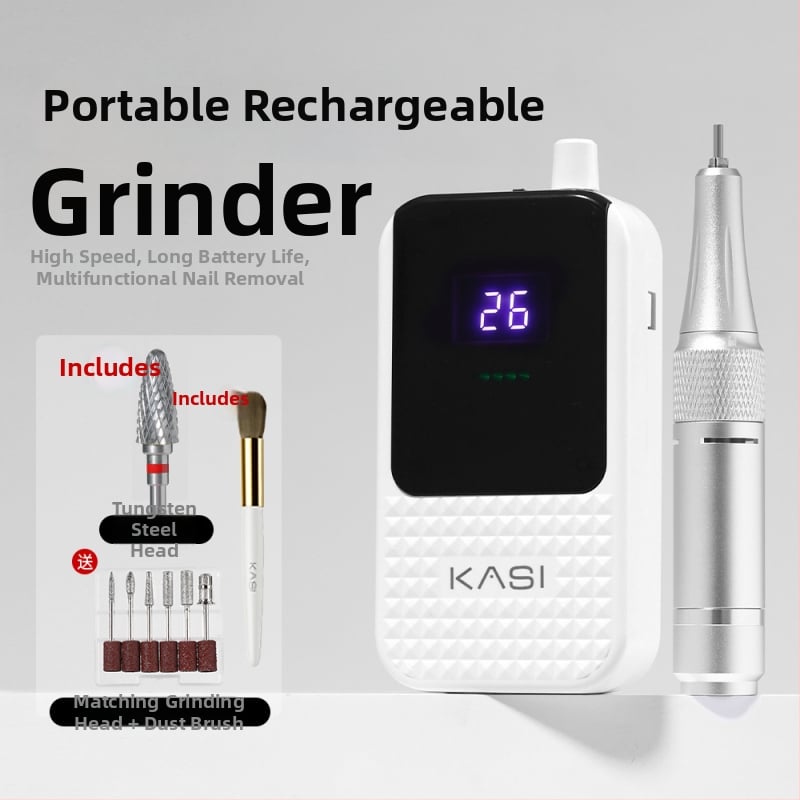 Kasi Manikűr hordozható, újratölthető elektromos csiszoló toll a műköröm eltávolítására és a holt bőr eltávolítására – kisméretű otthoni modell