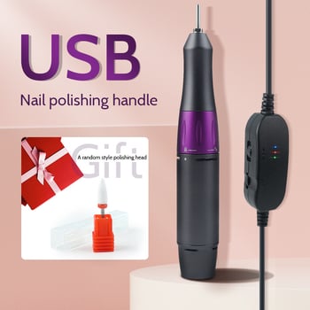 Hordozható köröm polírozó, H45G modell, állítható sebesség 0–3000 RPM (előre–hátra), USB interfész, OEM/privát címke