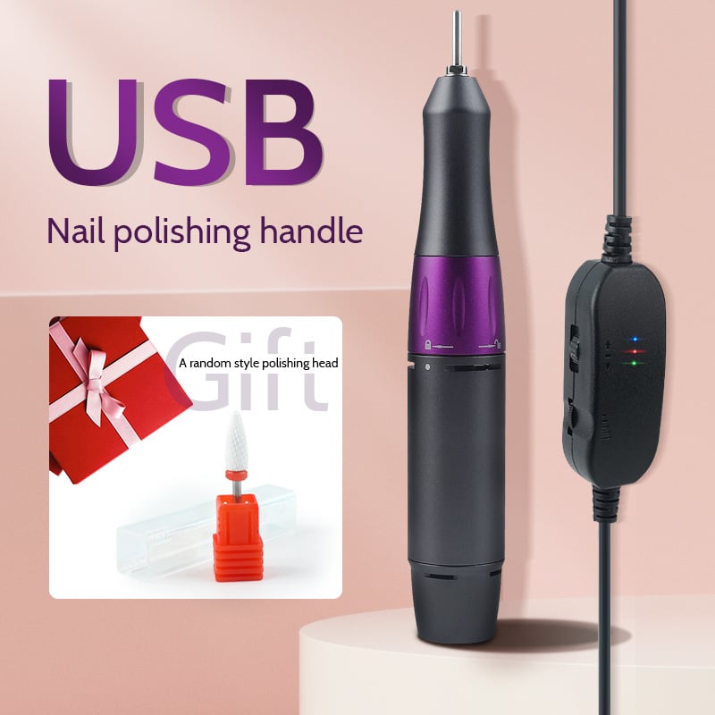 Hordozható köröm polírozó, H45G modell, állítható sebesség 0–3000 RPM (előre–hátra), USB interfész, OEM/privát címke