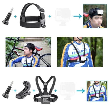 GoPro dodatak za sportsku kameru 14-u-1 nosač za fotografiju u otvorenom tijekom vožnje; Materijal: ABS + nehrđajući čelik; universalna kompatibilnost; 14-dijelni set; mogućnost prilagođenog logotipa