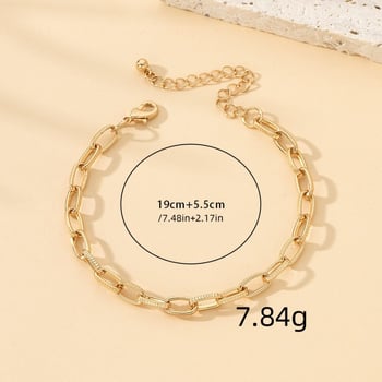 Uniszex ötvözetből készült lánc karkötő elektroplatt bevonattal – egyszerű stílusú kézi ékszer