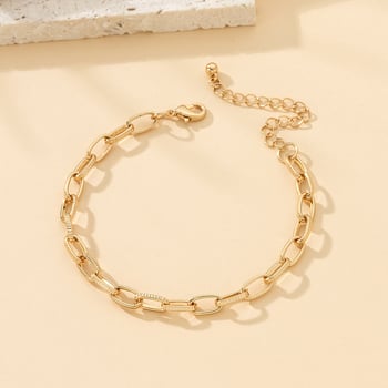 Uniszex ötvözetből készült lánc karkötő elektroplatt bevonattal – egyszerű stílusú kézi ékszer