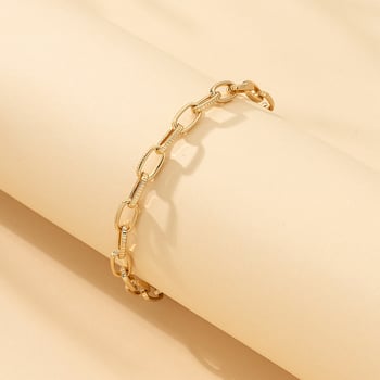 Uniszex ötvözetből készült lánc karkötő elektroplatt bevonattal – egyszerű stílusú kézi ékszer