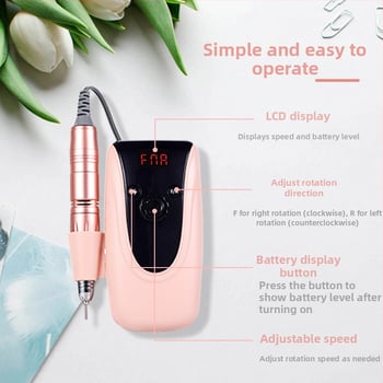 Îndepărtător electric portabil pentru unghii, pentru manichiură, model JF-801, marcă JFDA, marcă privată autorizată, set de instrumente pentru îngrijirea unghiilor