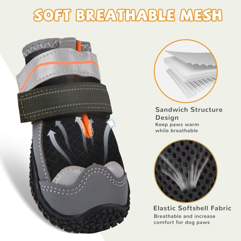 Gumi kutyacipő, vízálló, csúszásmentes, kopásálló, modell DF2907