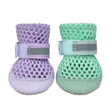 Kutyacipő légáteresztő hálóval, csúszásmentes talppal és Velcro pánttal; mikroszálas bőr, fényvisszaverő anyag