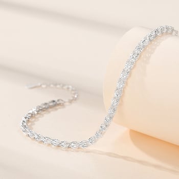 925-ös ezüst karkötő Phoenix farkával, geometriai design, Koreai stílus, 1,9 g, elektroplatált, nőknek