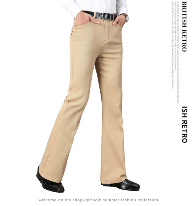 Denim nadrág mikroflare, karcsú szabás, elasztikussal, alacsony derék, cipzár (Nyár 2025)