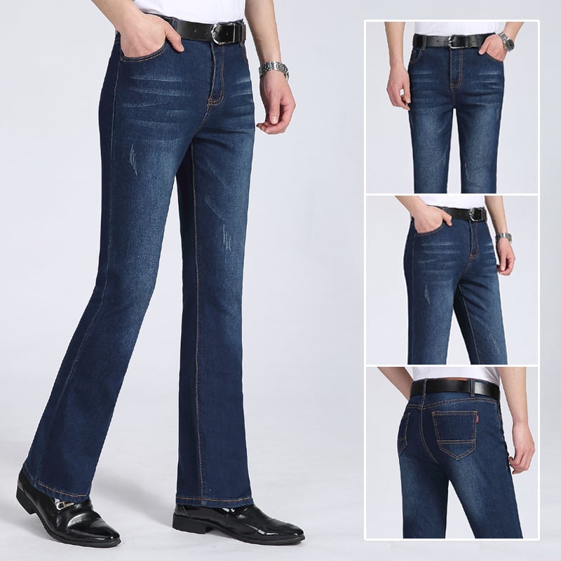 Denim nadrág mikroflare, karcsú szabás, elasztikussal, alacsony derék, cipzár (Nyár 2025)