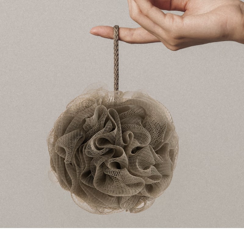 Minge de baie spumoasă cu design floral — moale, durabilă, material PP, pentru adulți