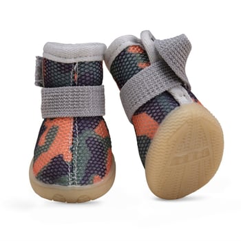 Kutyacipő – Lélegző hálószövés, Polár gyapjú belső bélés, Kamufláž mintázat, Szabadidős stílus, Kis testű kutyáknak