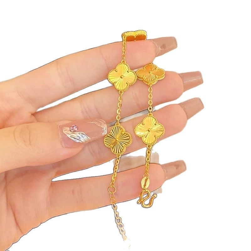 Rézből készült karkötő elektroplakált felülettel, virág- és levél mintázat, nőknek, új kínai stílus