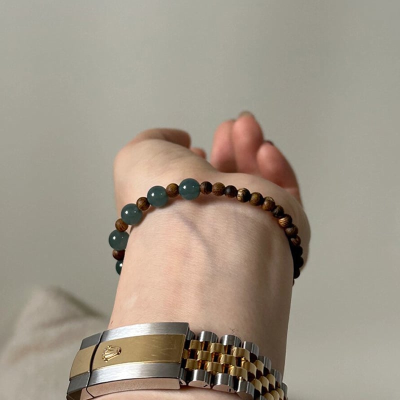 Uniszex kézzel készített üveggyöngy karkötő, Új kínai stílusú ékszer, ajándék