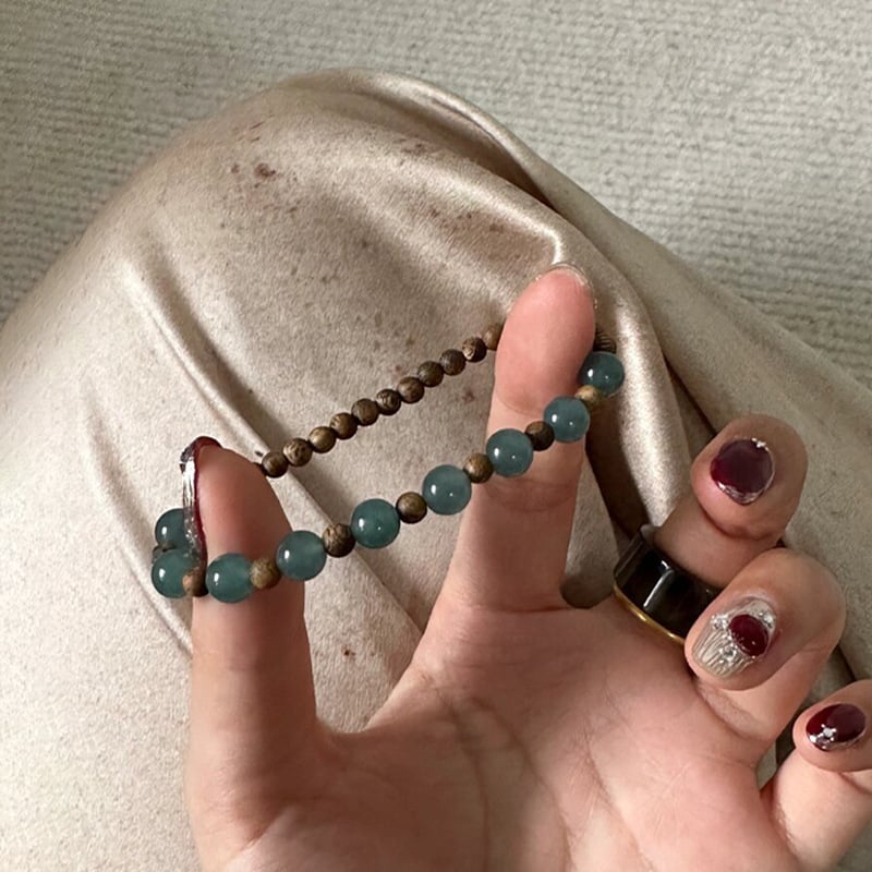 Uniszex kézzel készített üveggyöngy karkötő, Új kínai stílusú ékszer, ajándék