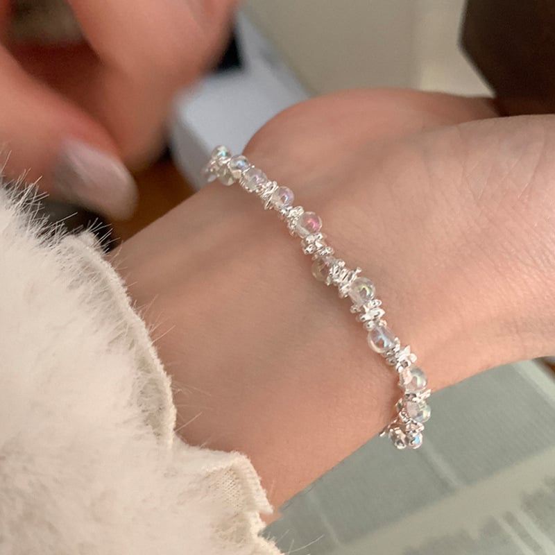 Kordból készült karkötő elektroplatinált felülettel, női stílus, édes-hűvös megjelenés, niš dizájn, RONERAI márka