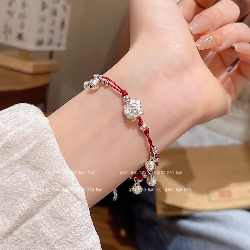 Karkötő – kézzel készített, szőtt lótusz haranggal, réz elektroplattálással, nőknek, koreai stílusú geometriai dizájn