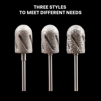 Κυλινδρική κεφαλή λείανσης ποδιών και νυχιών με λευκό κορούνδιο, εξαρτήματα από ανοξείδωτο ατσάλι και πλαστικό, περίπου 13 g