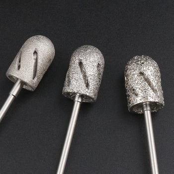 Κυλινδρική κεφαλή λείανσης ποδιών και νυχιών με λευκό κορούνδιο, εξαρτήματα από ανοξείδωτο ατσάλι και πλαστικό, περίπου 13 g