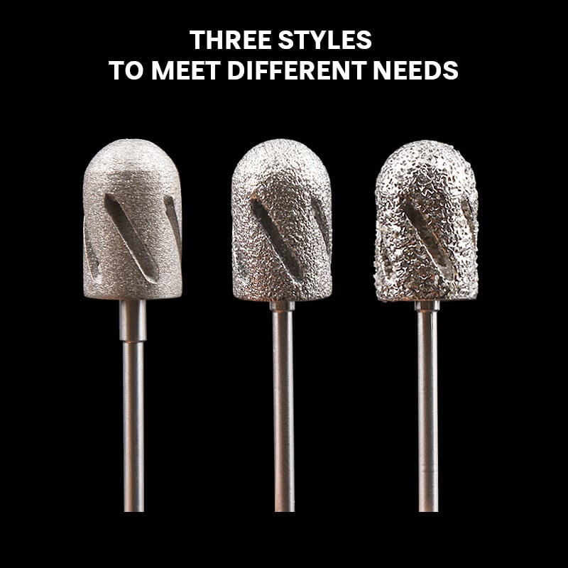 Κυλινδρική κεφαλή λείανσης ποδιών και νυχιών με λευκό κορούνδιο, εξαρτήματα από ανοξείδωτο ατσάλι και πλαστικό, περίπου 13 g