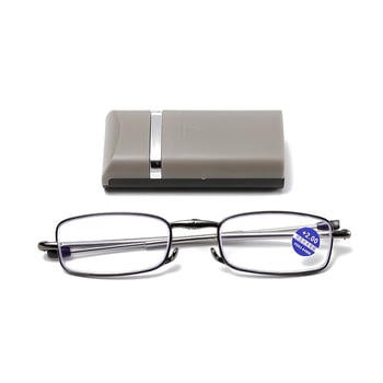 Ochelari de lectură fără ramă, formă pătrată, ramă din aliaj de titan și lentile din acril; set de lentile; lansare primăvară 2024