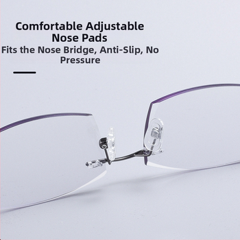 Rimless presbiopijske naočale s filtrom protiv plavog svjetla, ultra lagane, visoke rezolucije za starije osobe
