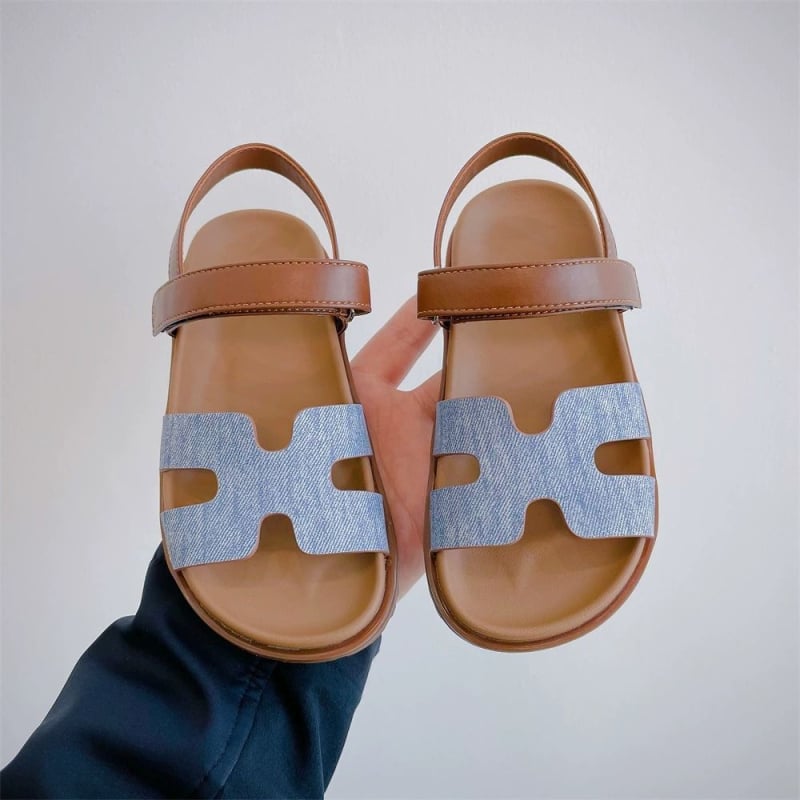 Gyerekeknek való strandcipő - PU felső rész, gumitalp, Velcro zár, 4–16 éveseknek