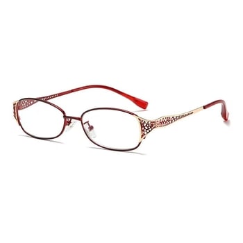 Ochelari de citit pentru femei - ramă metalică semi-ramă, lentile PC, anti-lumină albastră, primăvara 2025