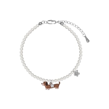 Nőknek szóló karkötő, állatmotívum, műgyöngy, elektroplatírozás, édes hűvös stílus