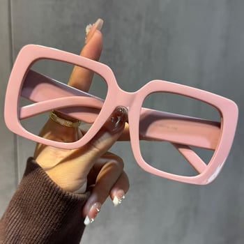 Olvasó szemüveg, nagy négyzetes keret, kékfényvédő, nagy felbontású, teljes keret