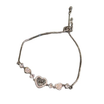 Réz szív alakú karkötő valódi aranyozással, húzózsinóros zárás, női könnyű luxus stílusú, márka Qiao xiya