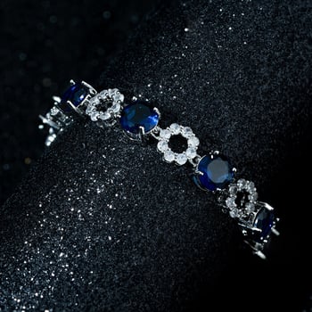 Női réz geometriai karkötő cirkónium kövekkel, könnyű luxus stílusban, utazási emlékhez