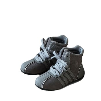 Gyerekeknek szóló Martin csizma, műbőr felső, Velcro-zár, alacsony szár, téli vízálló