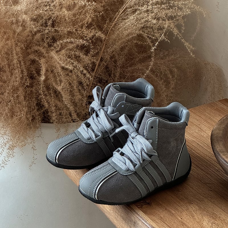 Gyerekeknek szóló Martin csizma, műbőr felső, Velcro-zár, alacsony szár, téli vízálló