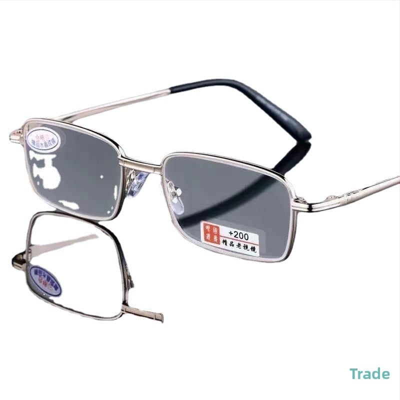 Hnzm95 Automatikus állítású olvasószemüveg, teljes keret, zoom funkció, kékfény-szűrés felnőtteknek
