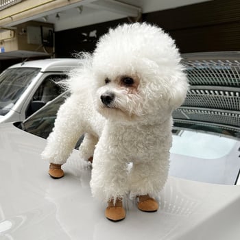 PU anyagú kutyacipő télre, csúszásmentes talppal, vízálló, meleg és kopásálló