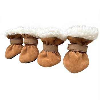 PU anyagú kutyacipő télre, csúszásmentes talppal, vízálló, meleg és kopásálló