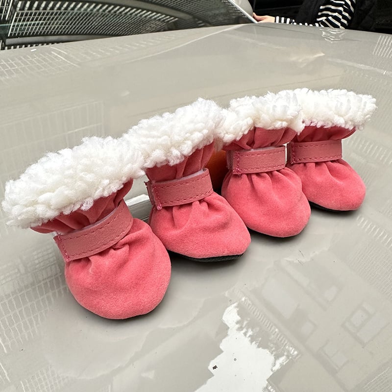 PU anyagú kutyacipő télre, csúszásmentes talppal, vízálló, meleg és kopásálló