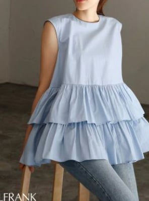 Cămașă din poliester, stil japonez, croială lejeră, guler rotund (Material: Poliester; Compoziție principală: Poliester; Lungime: 50–65 cm)