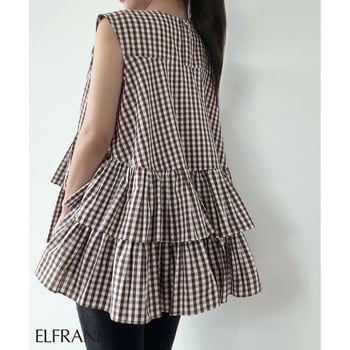 Cămașă din poliester, stil japonez, croială lejeră, guler rotund (Material: Poliester; Compoziție principală: Poliester; Lungime: 50–65 cm)