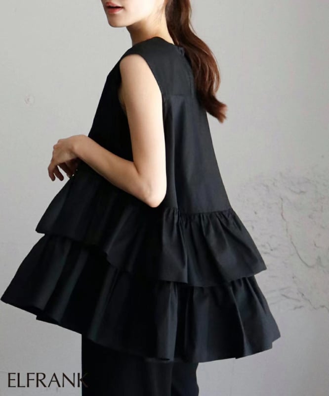 Cămașă din poliester, stil japonez, croială lejeră, guler rotund (Material: Poliester; Compoziție principală: Poliester; Lungime: 50–65 cm)