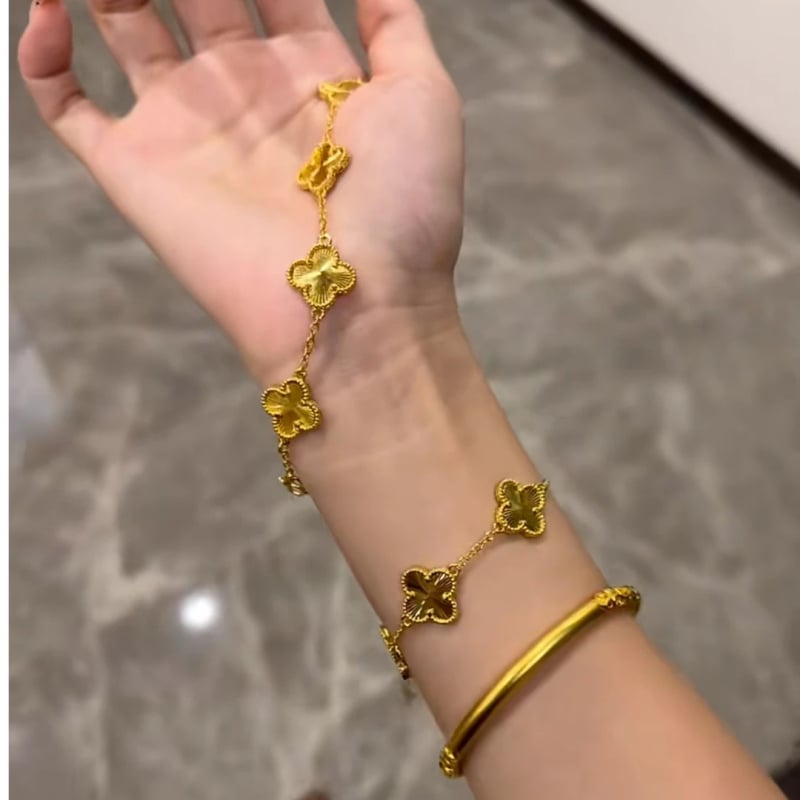 Női geometriai karkötő környezetbarát bevonattal, elektroplakálás, kód K482, 2025 tavasza