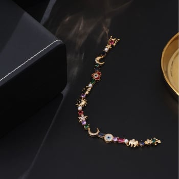 Ötvözetből készült karkötő állatmotívummal, elektroplattázott, nőknek