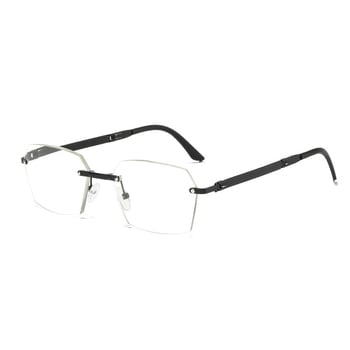 Olvasószemüveg keret nélküli, bifokális lencsék, kékfény elleni védelem, hordozható, összecsukható