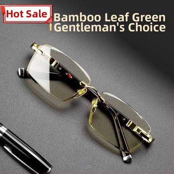 Ochelari fără ramă: lentile din nailon, anti-fog, pentru miopie, stil poligonal, potriviți pentru față pătrată