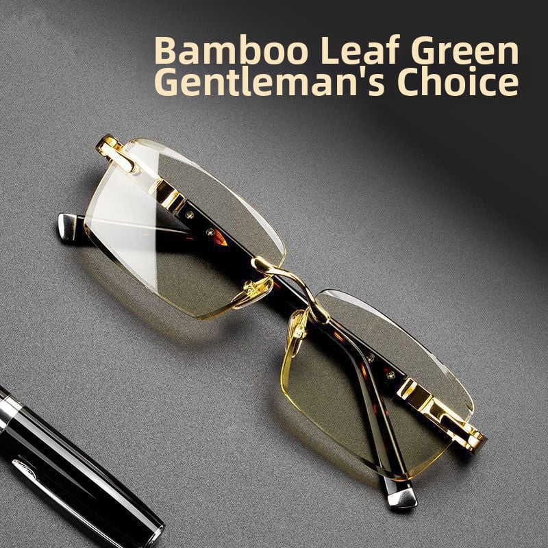 Ochelari fără ramă: lentile din nailon, anti-fog, pentru miopie, stil poligonal, potriviți pentru față pătrată