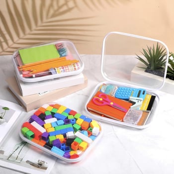 Kocka alakú PET utazótároló táska, modell HJ01, többfunkciós szervező sminkhez, kozmetikumokhoz és higiéniai termékekhez