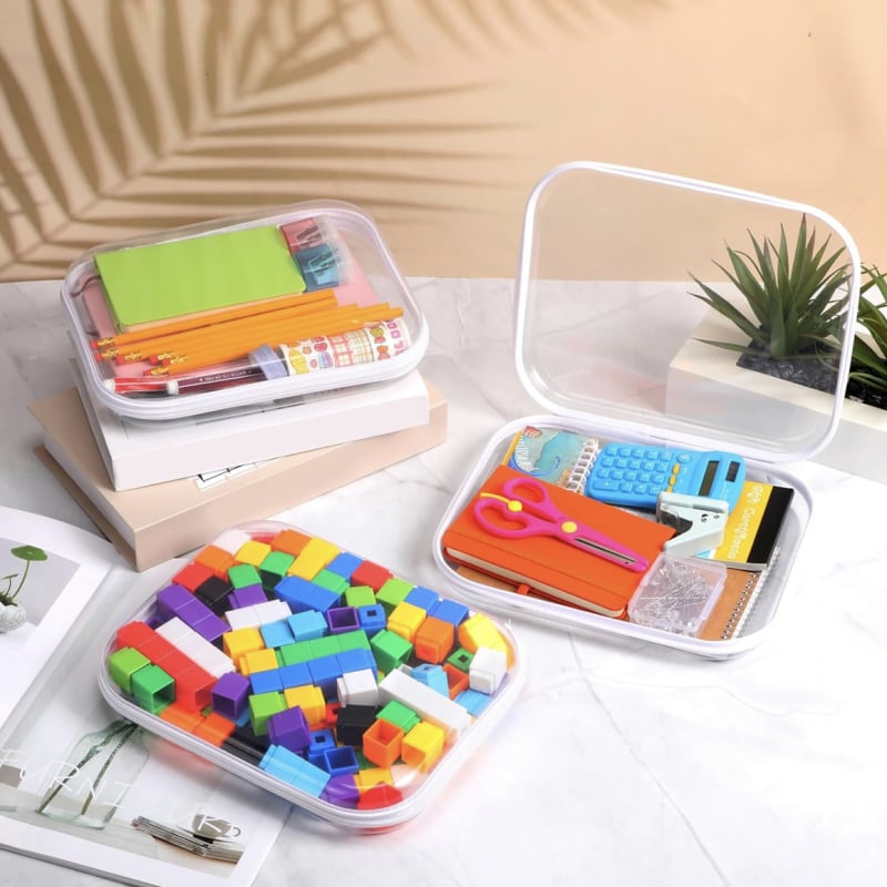 Kocka alakú PET utazótároló táska, modell HJ01, többfunkciós szervező sminkhez, kozmetikumokhoz és higiéniai termékekhez