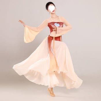 Qianying Kínai Klasszikus Táncruha Hastáncra, Uniszex, Ősrégi Elegancia, Folyó Siluett, Fő Anyag: Kecskebőr, 2022 Nyár